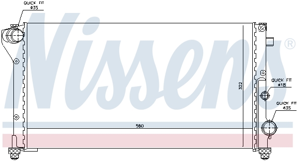 NISSENS 617846 Radiatore, Raffreddamento motore