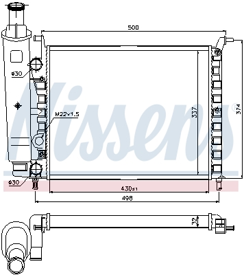 NISSENS 617857 Radiatore, Raffreddamento motore-Radiatore, Raffreddamento motore-Ricambi Euro