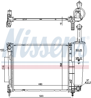 NISSENS 617873 Radiatore, Raffreddamento motore