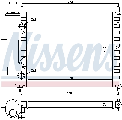 NISSENS 61788 Radiatore, Raffreddamento motore