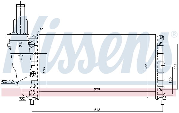 NISSENS 61799 Radiatore, Raffreddamento motore-Radiatore, Raffreddamento motore-Ricambi Euro