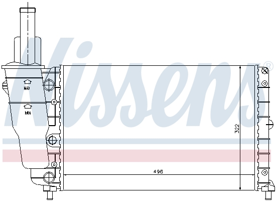 NISSENS 61857 Radiatore, Raffreddamento motore