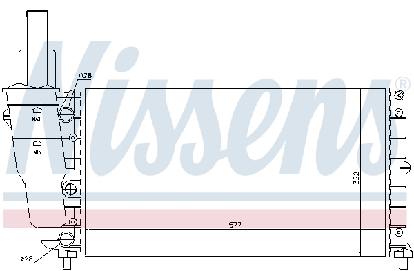 NISSENS 61858 Radiatore, Raffreddamento motore