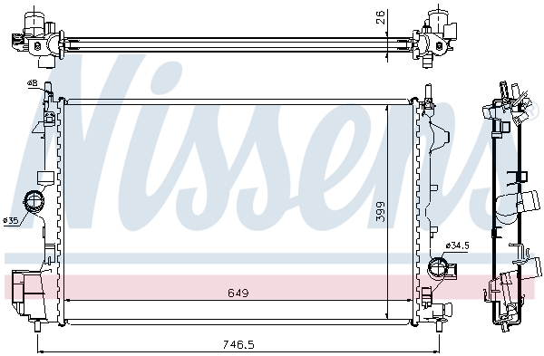 NISSENS 61914A Radiatore, Raffreddamento motore