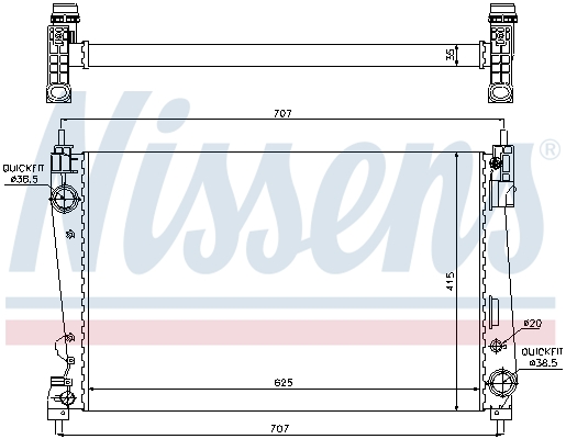 NISSENS 61916 Radiatore, Raffreddamento motore-Radiatore, Raffreddamento motore-Ricambi Euro