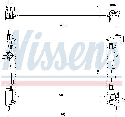 NISSENS 61917 Radiatore, Raffreddamento motore-Radiatore, Raffreddamento motore-Ricambi Euro