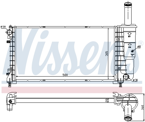 NISSENS 61923 Radiatore, Raffreddamento motore