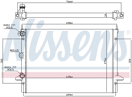 NISSENS 62013 Radiatore, Raffreddamento motore-Radiatore, Raffreddamento motore-Ricambi Euro