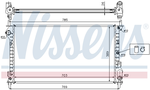 NISSENS 62015A Radiatore, Raffreddamento motore