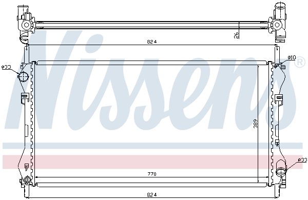 NISSENS 62046A Radiatore, Raffreddamento motore