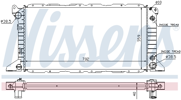 NISSENS 62058A Radiatore, Raffreddamento motore