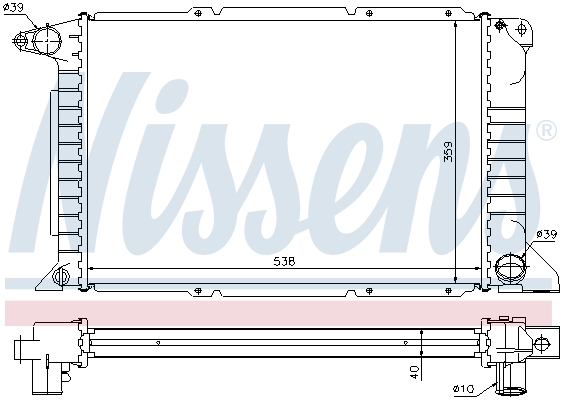 NISSENS 62080A Radiatore, Raffreddamento motore