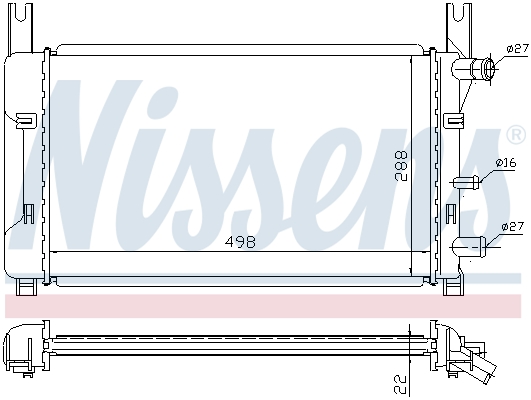 NISSENS 62121A Radiatore, Raffreddamento motore