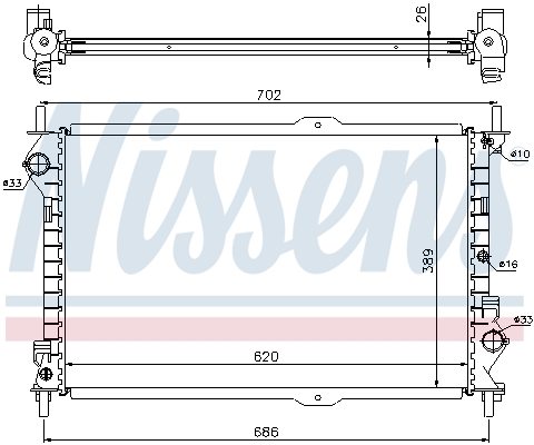 NISSENS 62156A Radiatore, Raffreddamento motore-Radiatore, Raffreddamento motore-Ricambi Euro