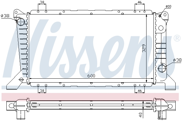 NISSENS 62241A Radiatore, Raffreddamento motore