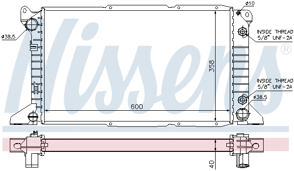 NISSENS 62243 Radiatore, Raffreddamento motore