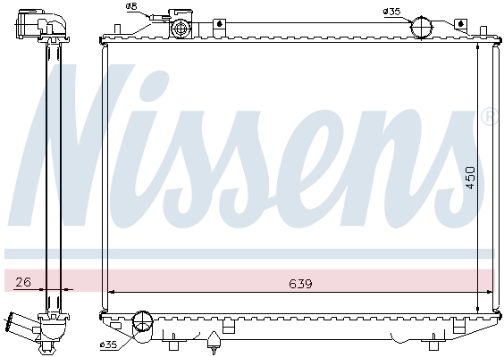 NISSENS 62246A Radiatore, Raffreddamento motore