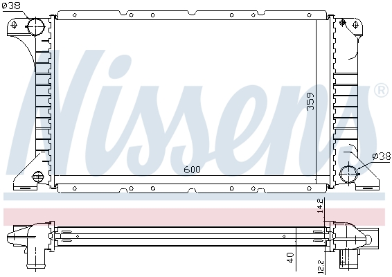 NISSENS 62249A Radiatore, Raffreddamento motore