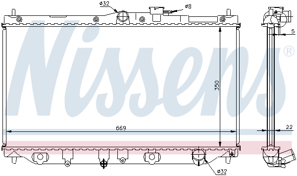 NISSENS 62279A Radiatore, Raffreddamento motore