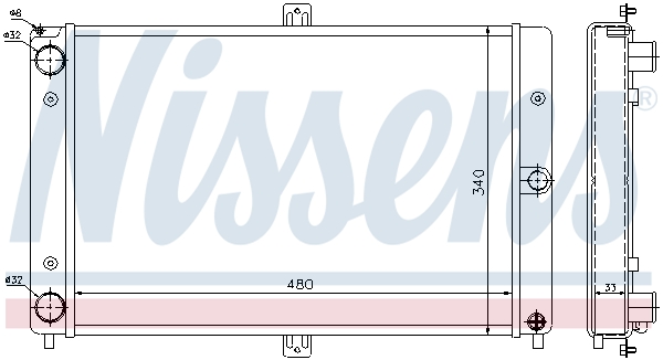 NISSENS 62351 Radiatore, Raffreddamento motore