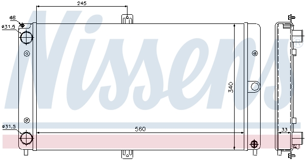 NISSENS 623552 Radiatore, Raffreddamento motore