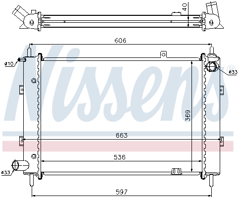 NISSENS 62359A Radiatore, Raffreddamento motore-Radiatore, Raffreddamento motore-Ricambi Euro