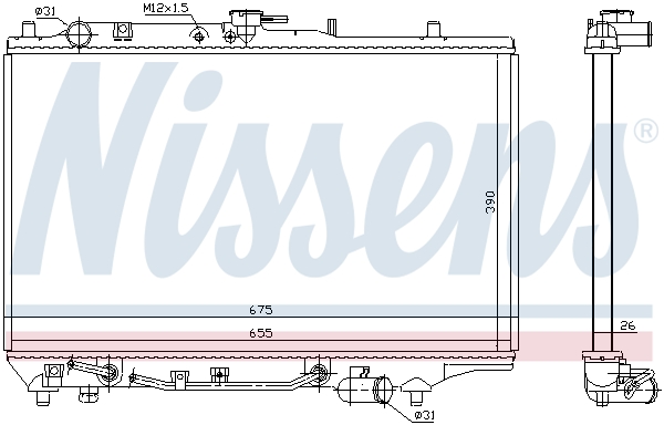 NISSENS 62378 Radiatore, Raffreddamento motore