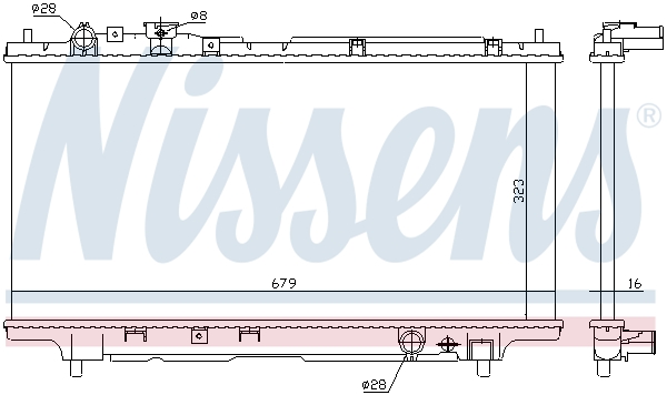 NISSENS 62383A Radiatore, Raffreddamento motore-Radiatore, Raffreddamento motore-Ricambi Euro