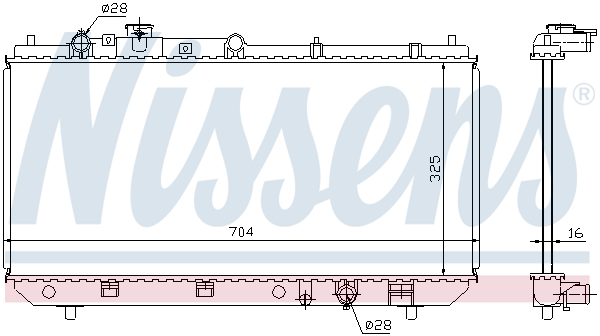 NISSENS 62403 Radiatore, Raffreddamento motore