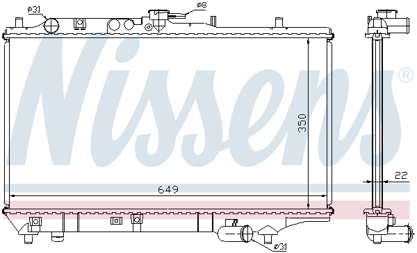 NISSENS 62408A Radiatore, Raffreddamento motore