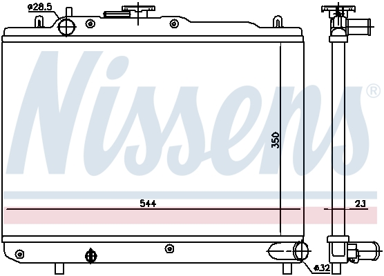 NISSENS 62412 Radiatore, Raffreddamento motore-Radiatore, Raffreddamento motore-Ricambi Euro