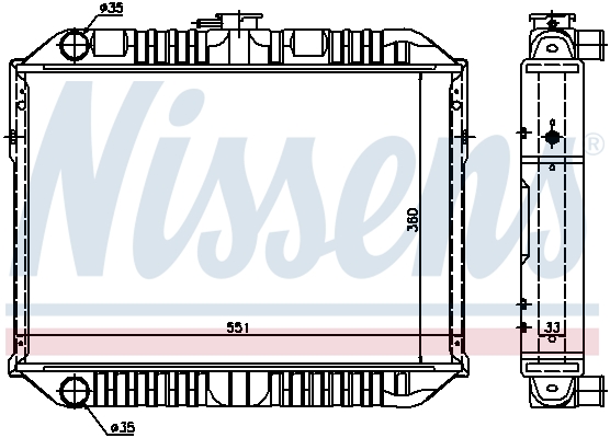 NISSENS 62419 Radiatore, Raffreddamento motore-Radiatore, Raffreddamento motore-Ricambi Euro