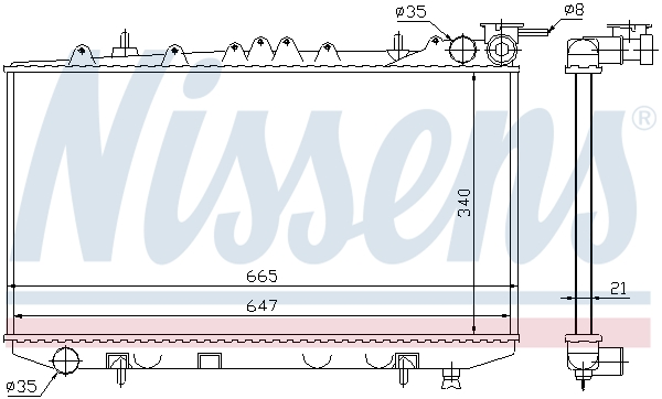 NISSENS 62421 Radiatore, Raffreddamento motore