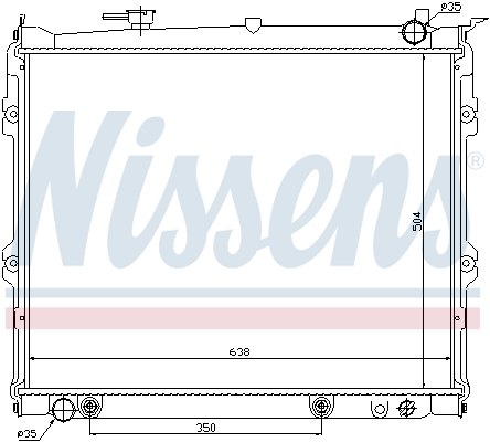 NISSENS 62435 Radiatore, Raffreddamento motore-Radiatore, Raffreddamento motore-Ricambi Euro