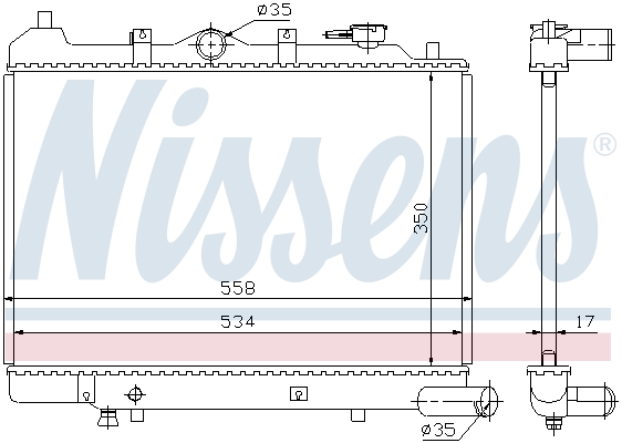 NISSENS 62442 Radiatore, Raffreddamento motore