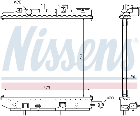 NISSENS 62455A Radiatore, Raffreddamento motore-Radiatore, Raffreddamento motore-Ricambi Euro