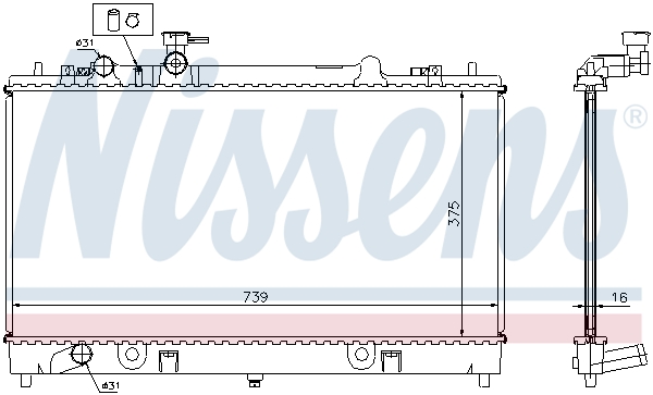 NISSENS 62464A Radiatore, Raffreddamento motore