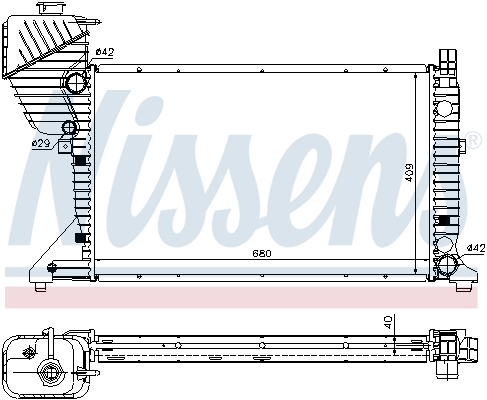 NISSENS 62519A Radiatore, Raffreddamento motore-Radiatore, Raffreddamento motore-Ricambi Euro