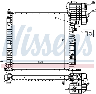 NISSENS 62559A Radiatore, Raffreddamento motore