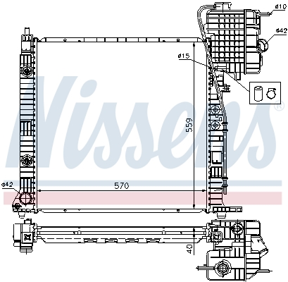 NISSENS 62561A Radiatore, Raffreddamento motore-Radiatore, Raffreddamento motore-Ricambi Euro