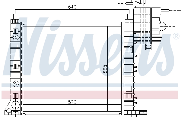 NISSENS 62574 Radiatore, Raffreddamento motore