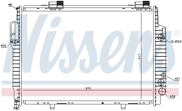 NISSENS 62616 Radiatore, Raffreddamento motore