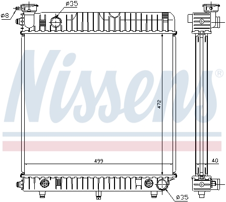 NISSENS 62632 Radiatore, Raffreddamento motore-Radiatore, Raffreddamento motore-Ricambi Euro