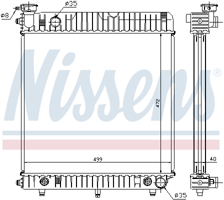 NISSENS 62632 Radiatore, Raffreddamento motore