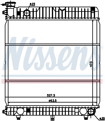 NISSENS 62635 Radiatore, Raffreddamento motore