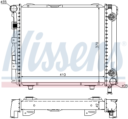 NISSENS 62650 Radiatore, Raffreddamento motore