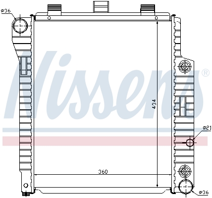 NISSENS 62654 Radiatore, Raffreddamento motore-Radiatore, Raffreddamento motore-Ricambi Euro