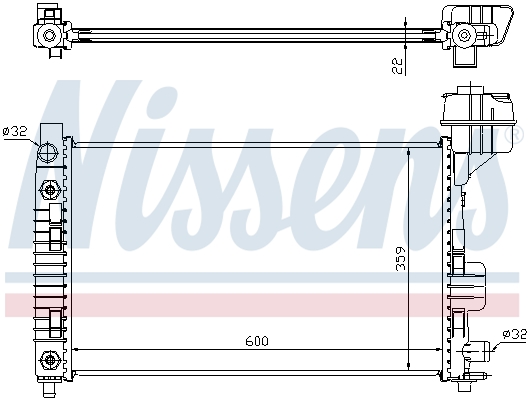 NISSENS 62661A Radiatore, Raffreddamento motore