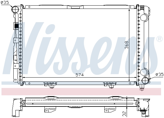 NISSENS 62671A Radiatore, Raffreddamento motore