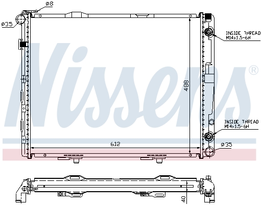 NISSENS 62679A Radiatore, Raffreddamento motore-Radiatore, Raffreddamento motore-Ricambi Euro